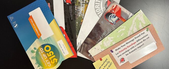 A bunch of decorative envelope examples - flexo printing